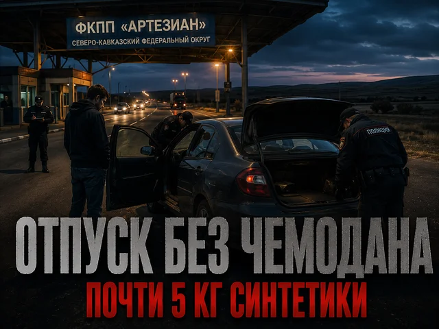 Турист без багажа: на посту «Артезианский» нашли 5 кг синтетики