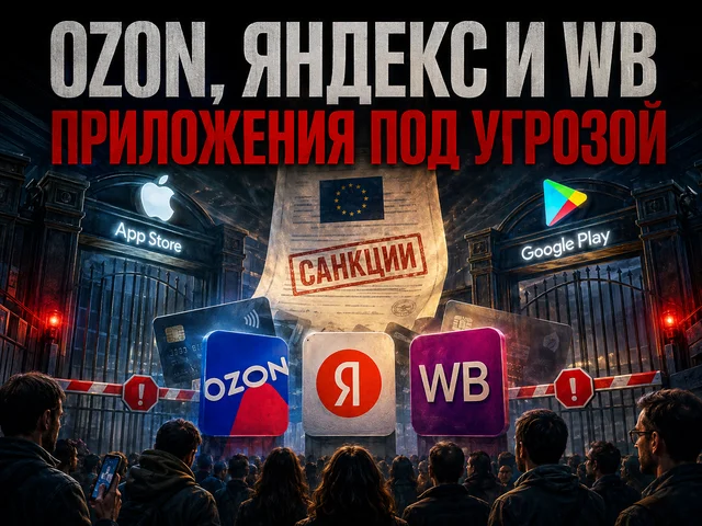 Ozon, Яндекс и Wildberries могут лишиться приложений из-за санкций ЕС