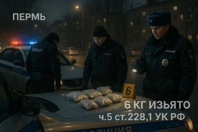 В Перми задержаны наркодилеры с 6 кг запрещённых веществ