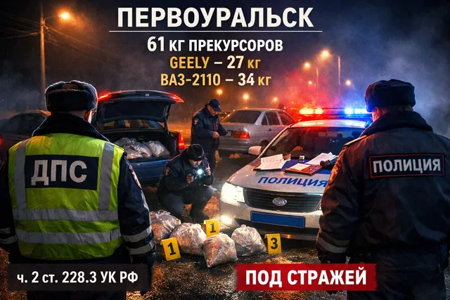 В Первоуральске изъяли 61 кг прекурсоров - двое под стражей