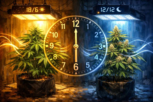 Трюки с освещением и фотопериодом в гровинге каннабиса