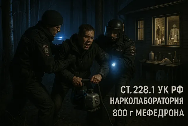 Задержание мужчины в Подмосковье за организацию нарколаборатории