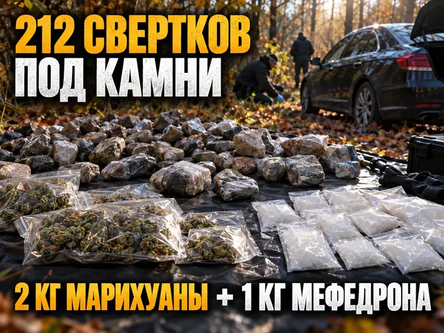 В Подольске наркокурьер маскировал 212 свертков под камни