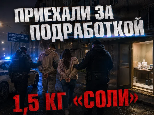 «Подработка» в Тамбове: у пары из Екатеринбурга изъяли 1,5 кг «соли»