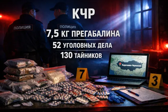В Карачаево-Черкесии изъяли 7,5 кг прегабалина - 52 уголовных дела о закладках