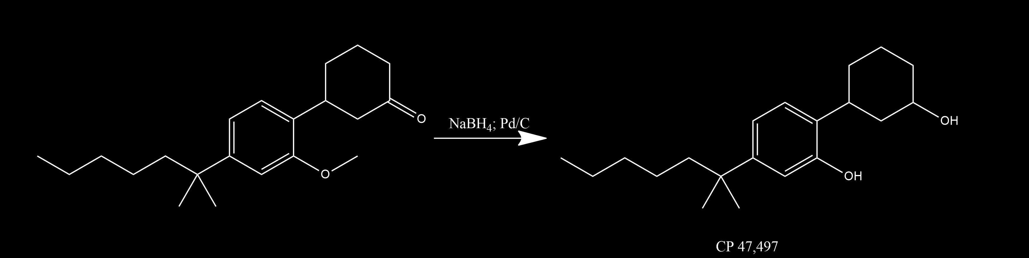 Reduction of 3-2-methoxy-4-1,1-dimethylhexylphenyl cyclohexanone with NaBH4 and Pd C-hydrogen.webp