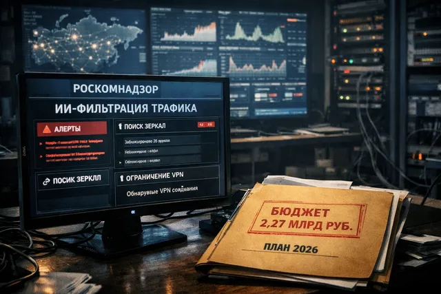 Роскомнадзор планирует ИИ-фильтрацию трафика за 2,27 млрд руб.