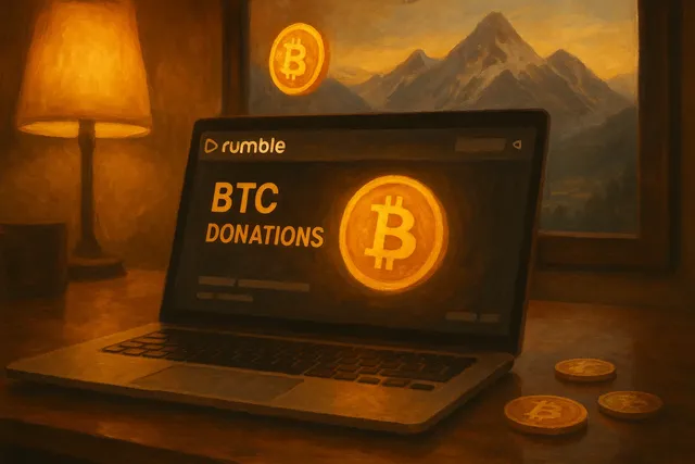 Rumble запускает донаты в биткоинах для 51 миллиона пользователей