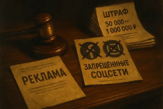 Штрафы за рекламу в запрещённых соцсетях хотят поднять до миллиона
