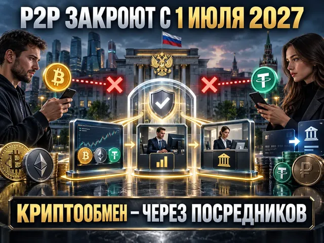 С 1 июля 2027 года в России запретят P2P-сделки с криптовалютой