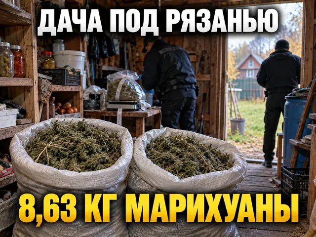 В Рязанской области изъяли 8,63 кг марихуаны у 52-летнего мужчины