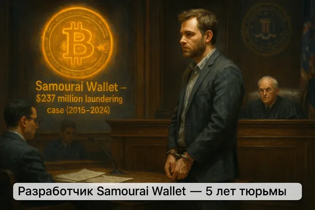 Разработчик Samourai Wallet приговорён к 5 годам тюрьмы за отмывание $237 млн