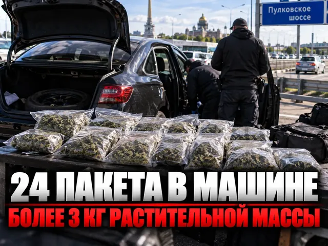 В Петербурге у водителя нашли 24 пакета, два признаны марихуаной