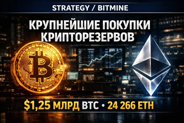 Strategy купила биткоины на $1,25 млрд, BitMine - 24 266 ETH