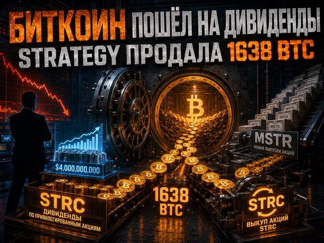 Strategy продала 1638 BTC на $104,7 млн ради дивидендов и выкупа STRC