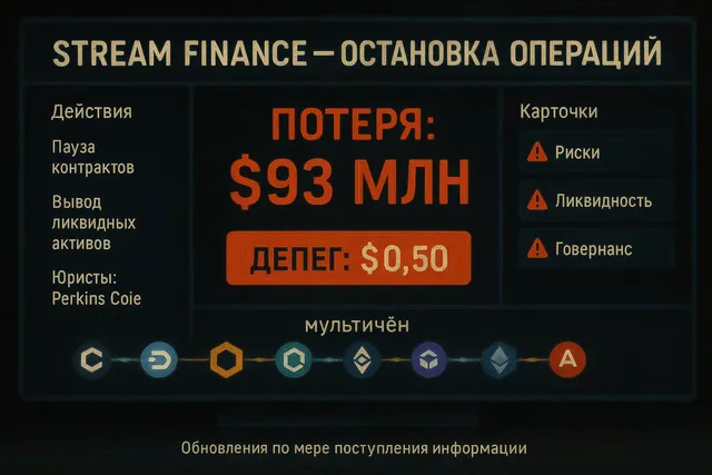 Stream Finance потеряла $93 млн и заморозила операции