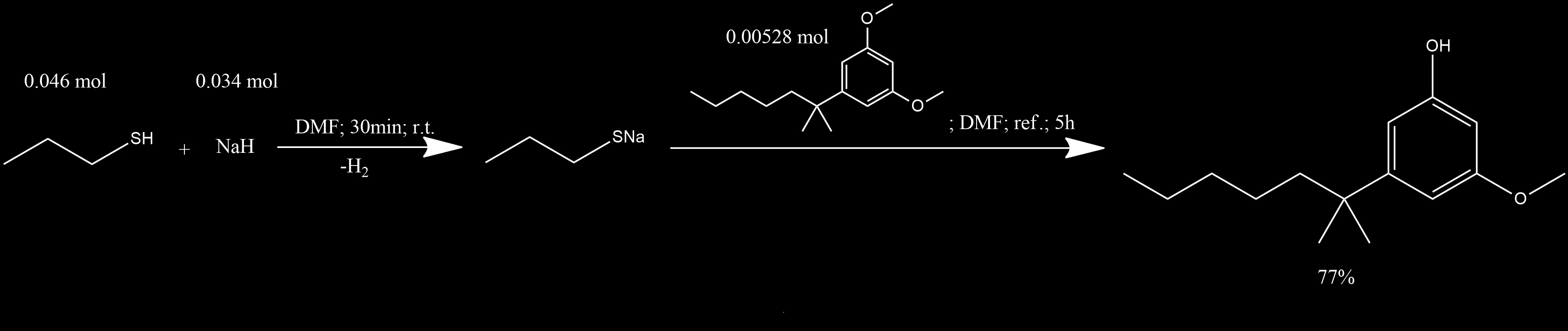 Synthesis of СР-47,497 - 2-3-methoxy-5-hydroxyphenyl-2-methylheptane.webp