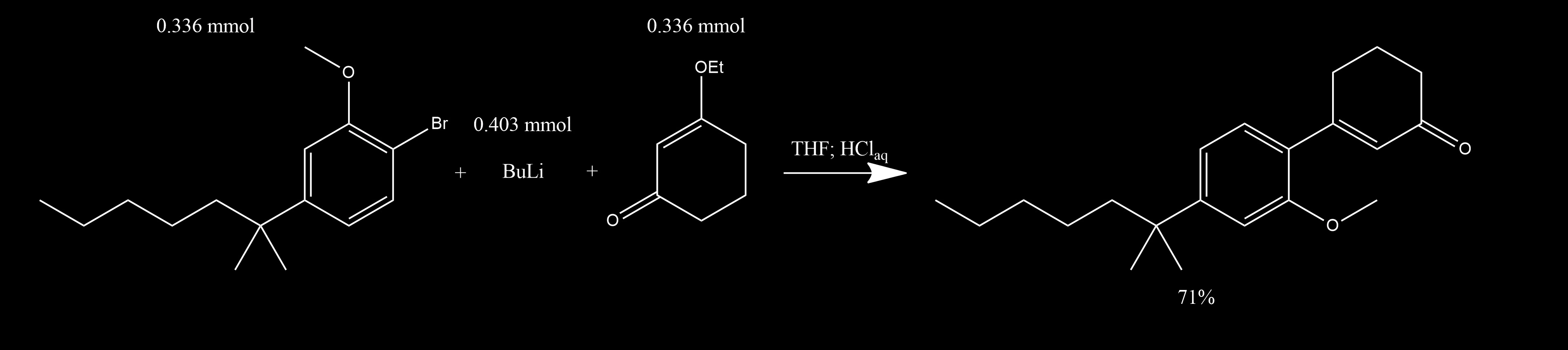 Synthesis of СР-47,497 3-2-Methoxy-4-1,1-dimethylhexyl phenyl cyclohex-2-en-1-one.webp