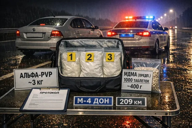 Тула: курьер с 3 кг альфа-PVP и 1000 таблеток, версия МВД