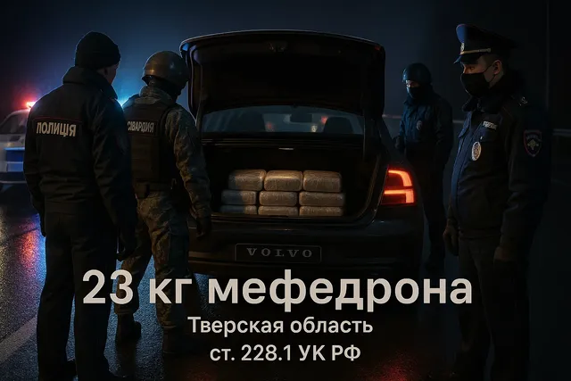 В Тверской области задержали троих наркодилеров с 23 кг мефедрона
