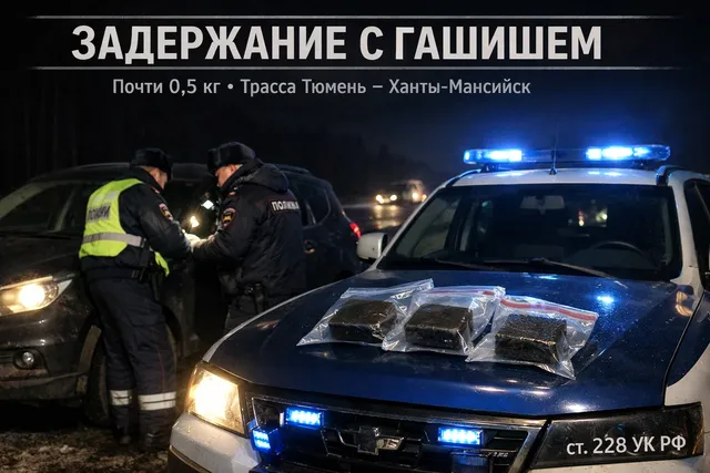 В Тюменской области задержали мужчину с почти 0,5 кг гашиша