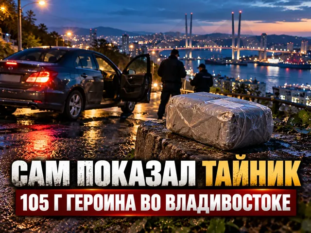 Во Владивостоке водитель сам указал полиции тайник со 105 г героина