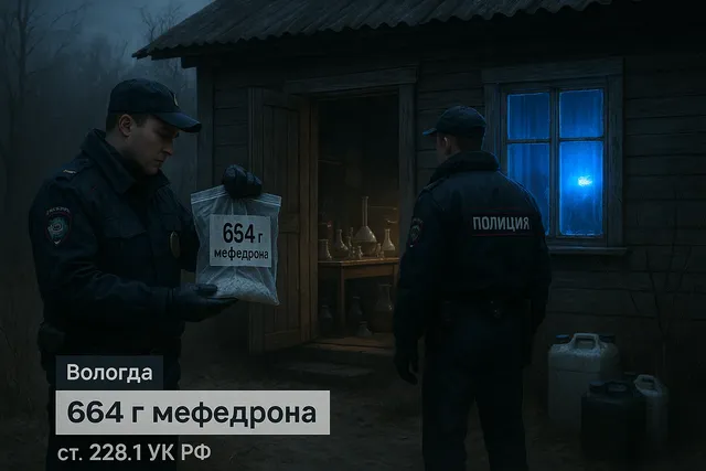 Во Вологде задержан наркосбытчик, производивший мефедрон