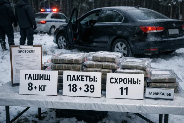 Забайкалье: у “гастролеров” из Ленобласти изъяли 8 кг гашиша