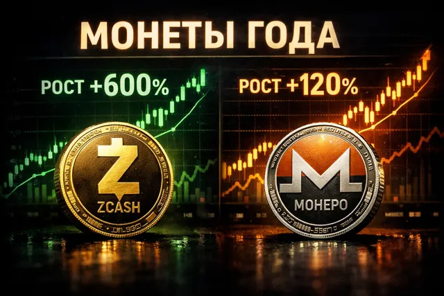 Zcash и Monero стали монетами года на фоне падения биткоина и эфира
