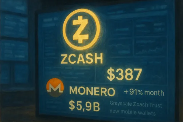Zcash обошла Monero по капитализации: ZEC взлетела на 91%