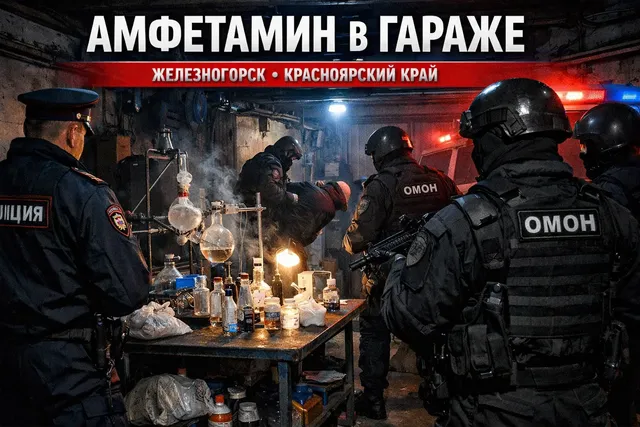 В Железногорске накрыли гаражную лабораторию по производству амфетамина
