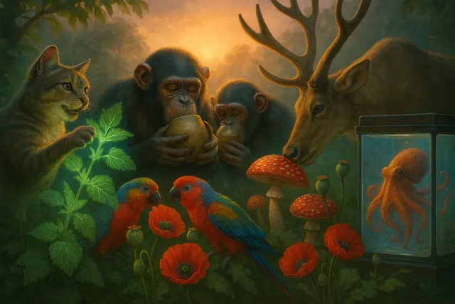 Животные, употребляющие психоактивные вещества в природе — от котов до шимпанзе