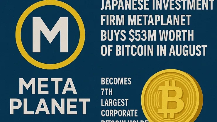 Metaplanet купила Bitcoin на $53,7 млн — крупнейшая сделка августа