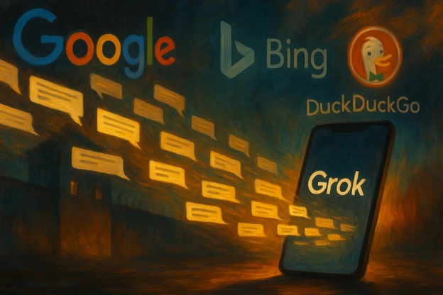 Утечка: 370 тысяч чатов с ИИ Grok попали в Google и другие поисковики
